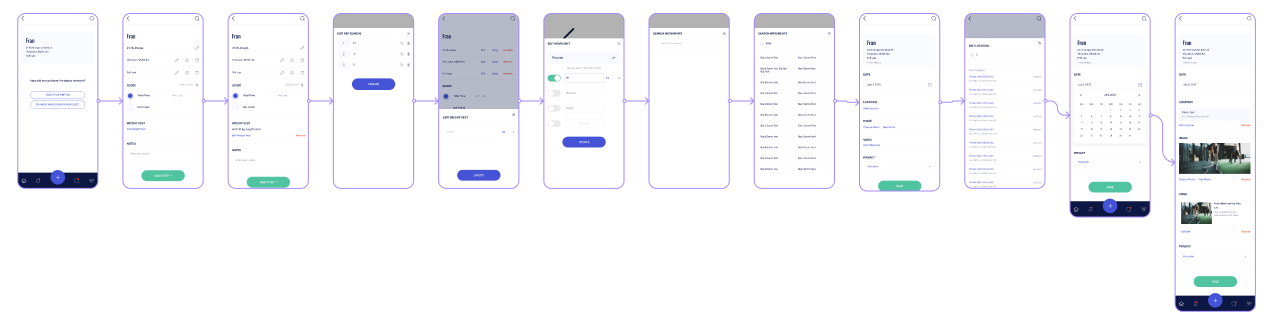 Old BTWB workout logging experience — after-the-fact score entry