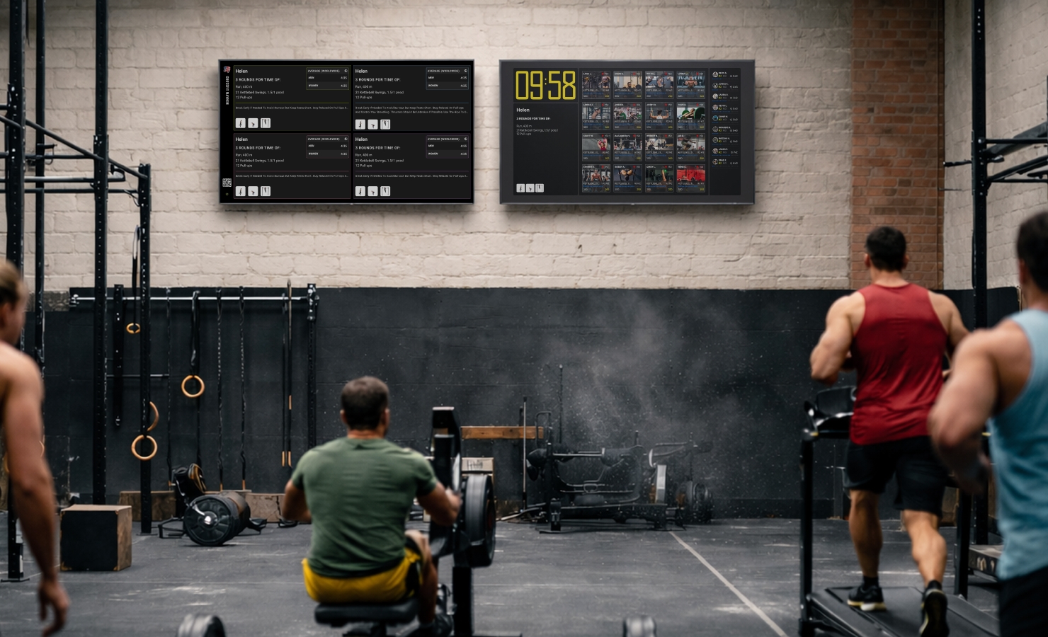 Room-level class progress view — who's working, resting, or finished